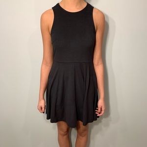 Black flare dress